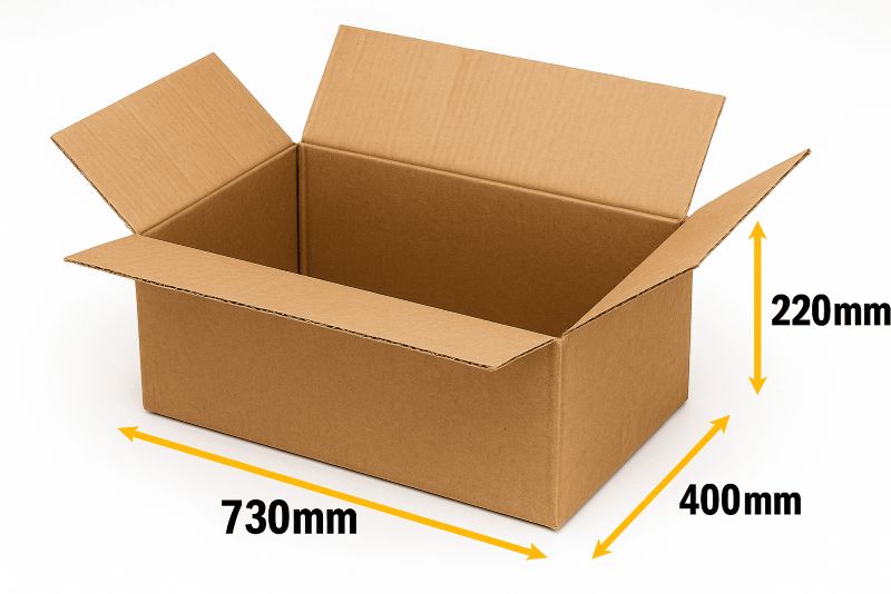 Karton PUDEŁKO Neopak KLAPOWY DUŻY 730x400x220mm 5-warstwowy KRAFT Mocne 1 szt.