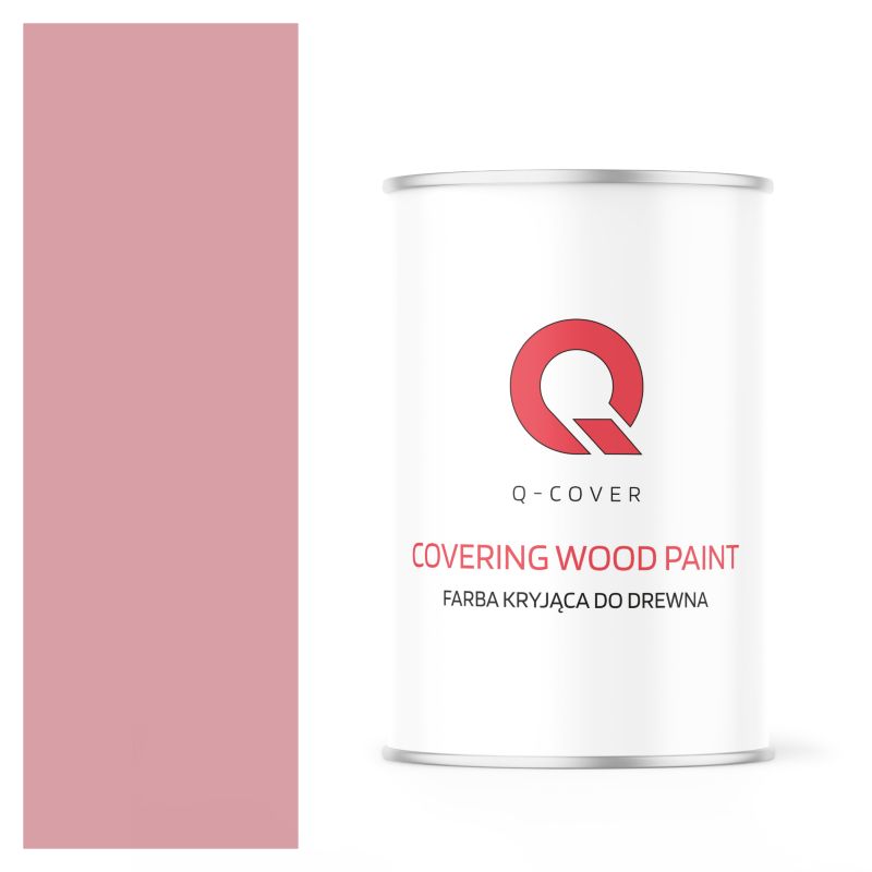 Farba Kryjąca do Drewna Q-Cover Różowy Jasny RAL3015 Mat 1L