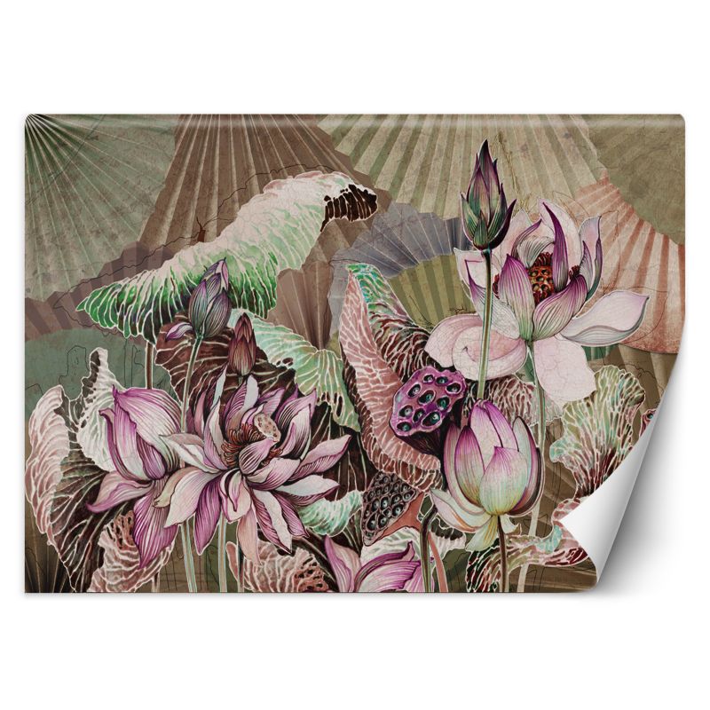 Fototapeta Feeby Święty lotos i wachlarze 368x254 1 szt