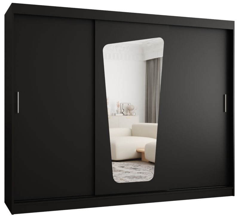 Szafa przesuwna Garderoba Abiks MOKA 250 czarny mat 1 szt.