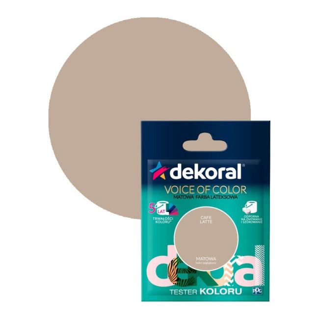 Tester farby kolorowej Dekoral Voice of Color cafe latte 0,05 l