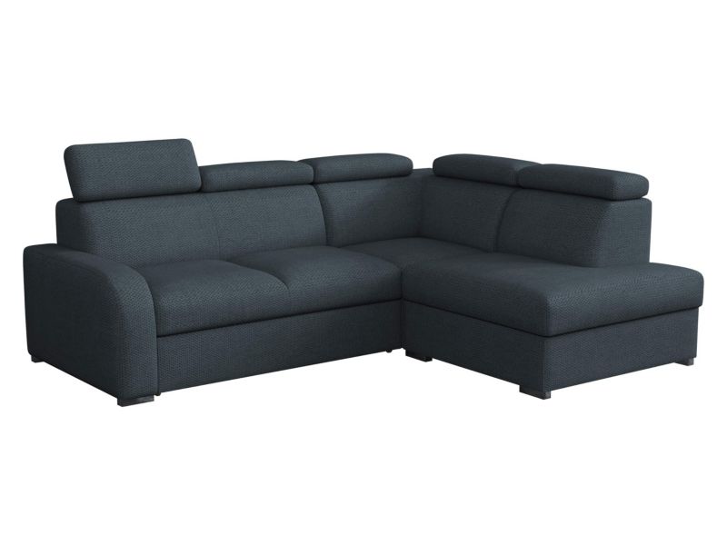 Narożnik z funkcją spania MIRJAN 24 Oslo 2rRLXp prawy 2R+R+LXP atramentowy welur 1 szt.