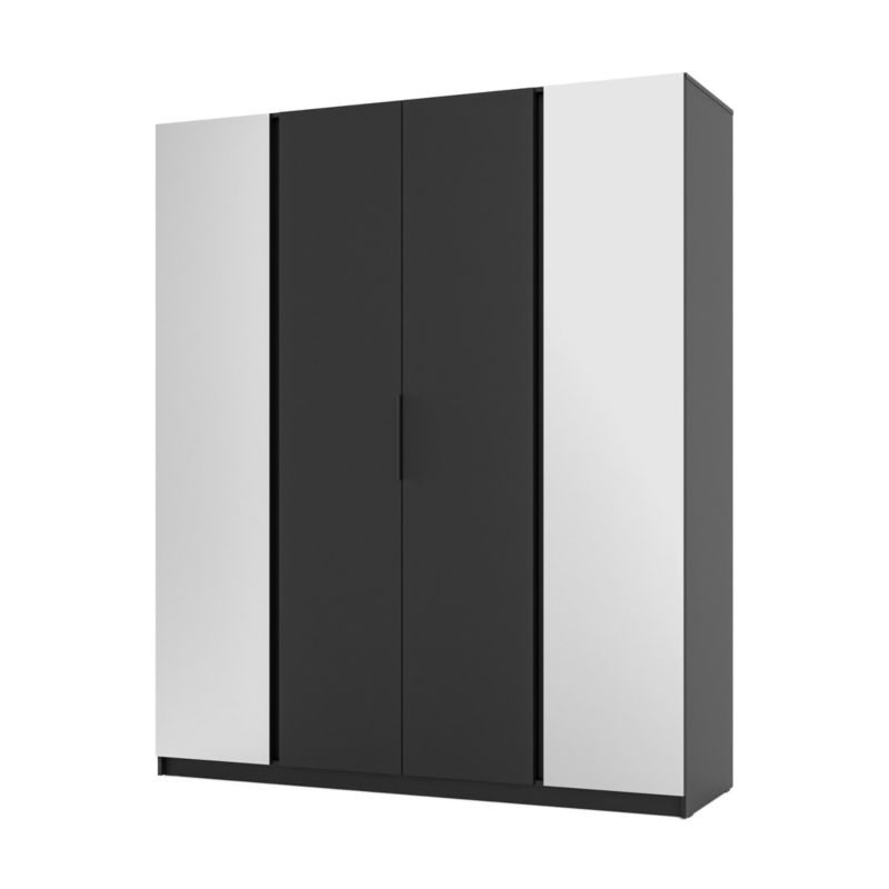 Szafa do przedpokoju 4-drzwiowa z lustrem Bonni Dravero BL/BL 2L 2F 1 szt.