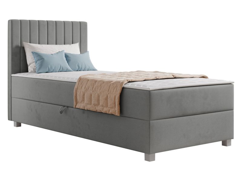 Łóżko kontynentalne MIRJAN 24 Viki 90x200 + topper szary 1 szt.