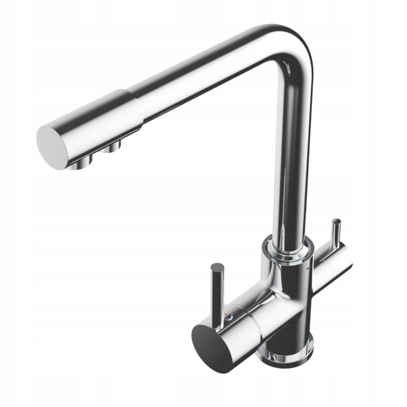 Bateria Kuchenna Trójdrożna Kran Do Filtra Wody Do Kuchni Granitan Flow Chrom 1 szt.