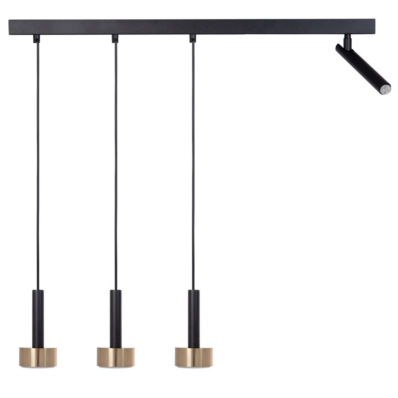 Lampa wisząca Sigma Lighting Stamp 6287 czarno-złota nowoczesna 4xGX53+G9 x 1 szt.