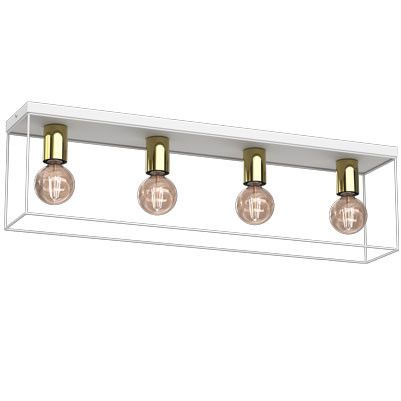 Lampa sufitowa wisząca Luminex Homen 3597 biały mat-złoty połysk nowoczesna 4xE27 x 15W 1 szt.