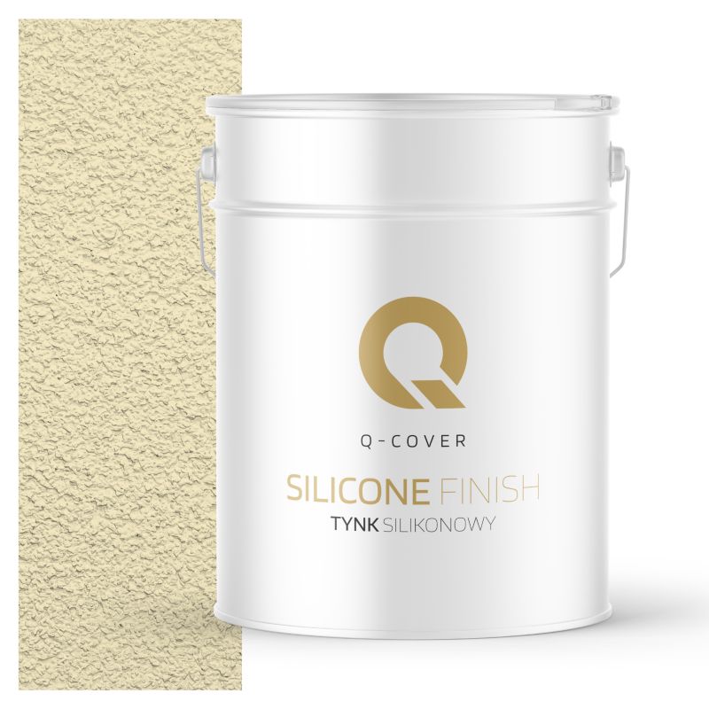 Tynk Silikonowy Elewacyjny Baranek 1.00mm Q-Cover Żółty jasny F622 15KG