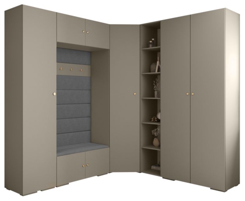 Garderoba do przedpokoju Abiks INOVA 2 Z2 kaszmir+złoty+manila16 1 szt.