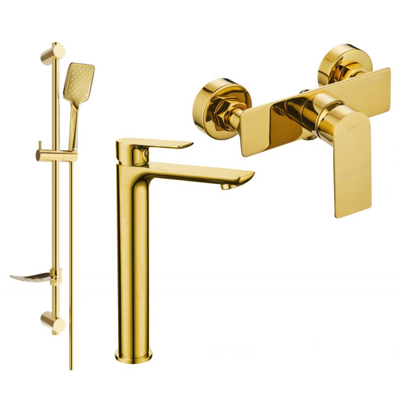 Zestaw prysznicowy Mexen Alfa złoty 1 szt.