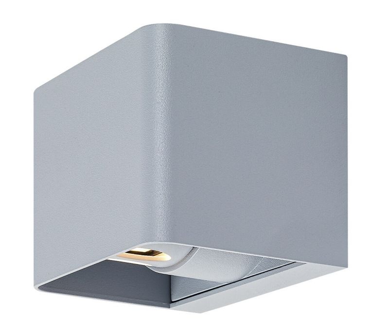 Kinkiet ścienny zewnętrzny Rabalux Hallstatt popielaty LED 10W 3000K 360lm IP54 wym: 8 x 10 x 8 cm aluminium - 1 szt.