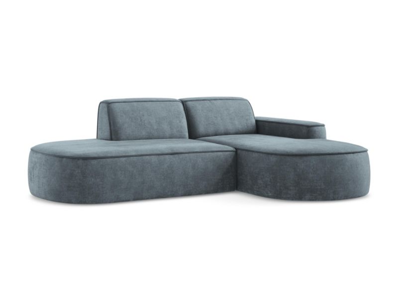 Narożnik prawostronny LaMiaSofa MELISSA z tkaniny szenilowej 284x166 cm jeans 1 szt.