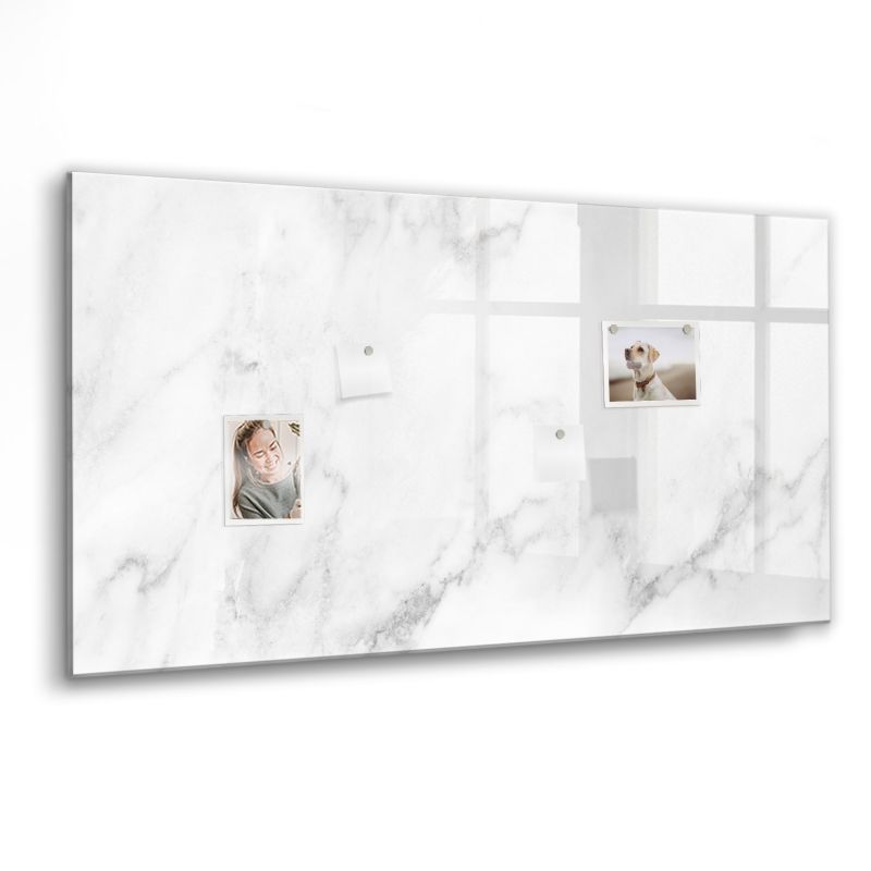 Szklana tablica magnetyczna Wallfluent 120x60 cm Marmur Czarny marker 1 szt.