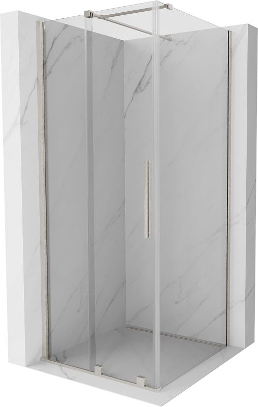 Kabina prysznicowa Mexen Velar rozsuwana 100 x 100 cm transparent nikiel szczotkowany 1 szt.