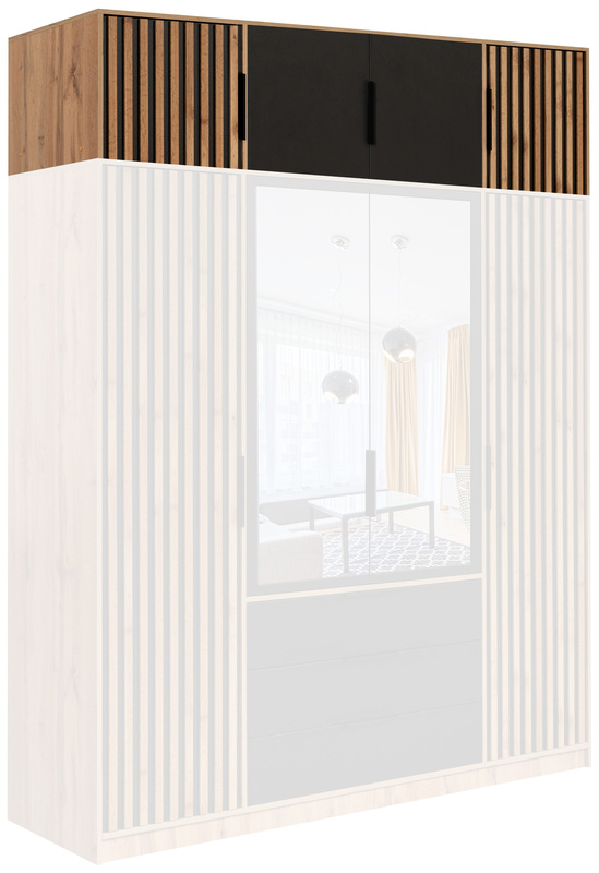 Nadstawka do szafy 196 cm BILL czarny