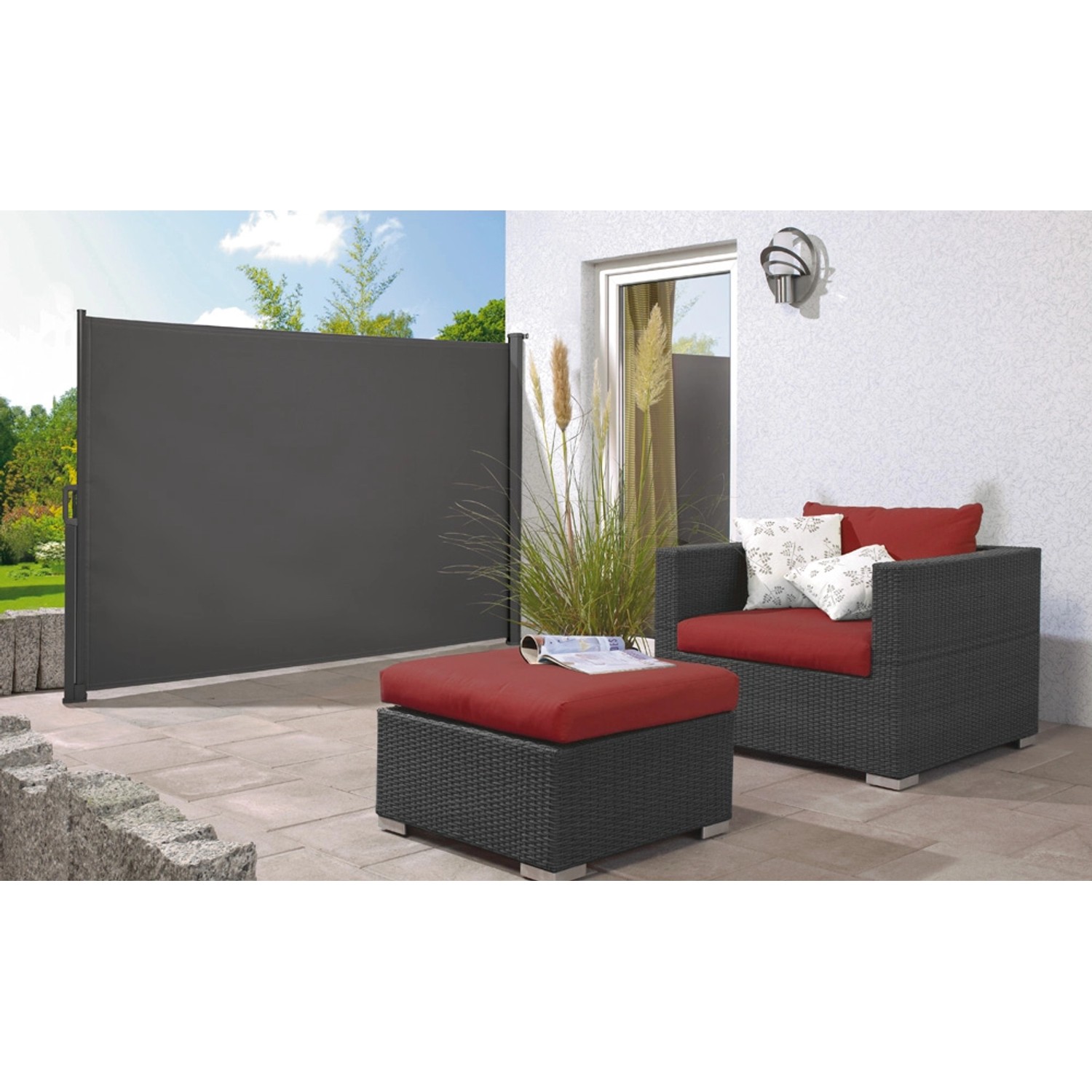 Markiza pionowa LIVINGSTON antracyt - 3 x 1,5 m