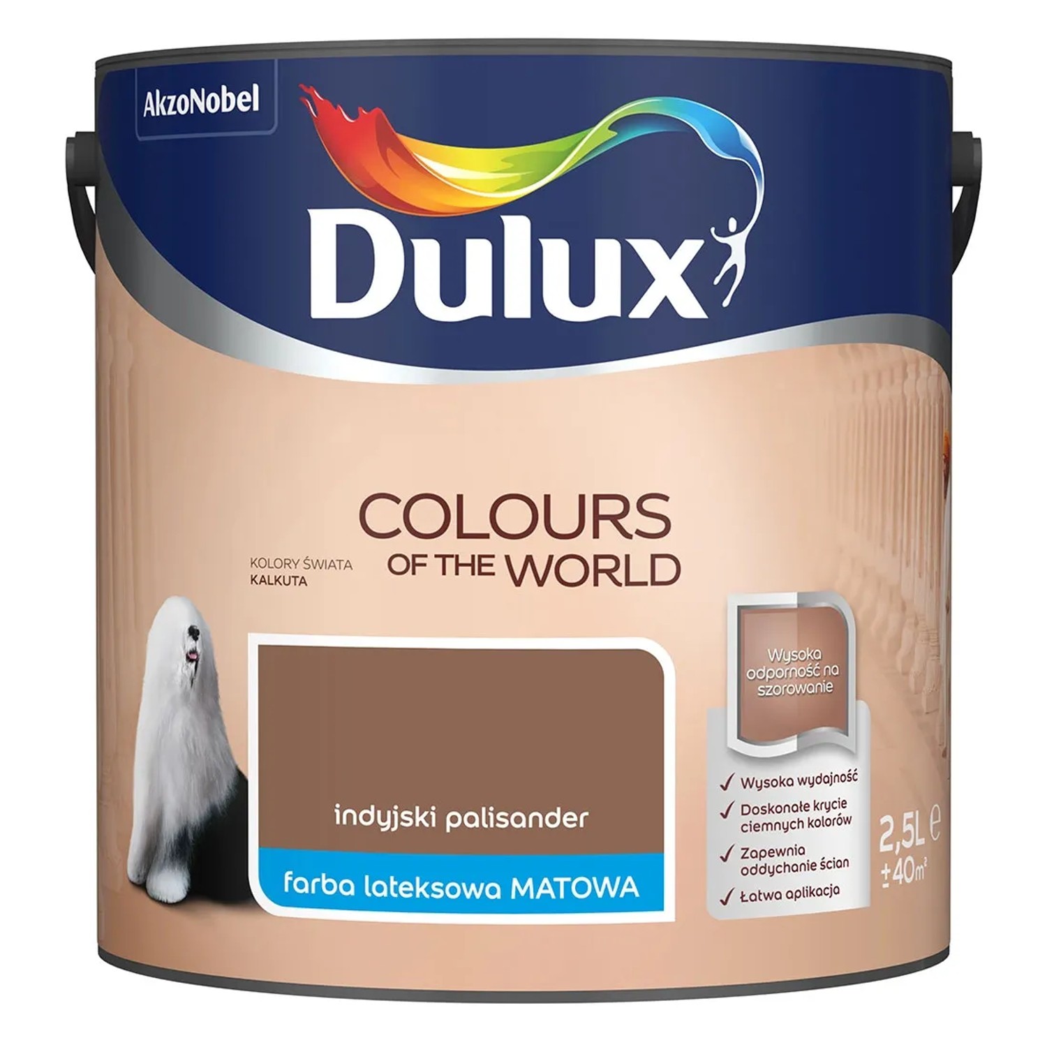 Farba Dulux Kolory Świata indyjski palisander 2,5 l
