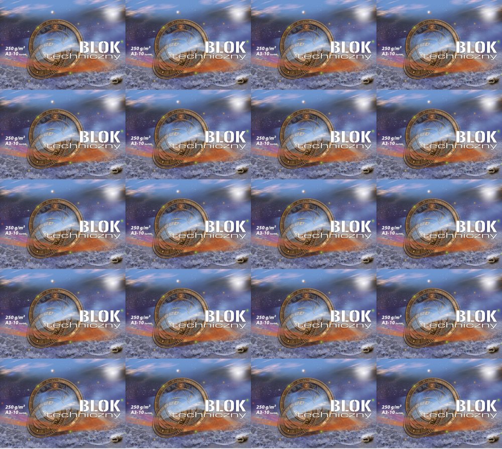 20x Blok techniczny Kreska, A3, 10 kartek, biały