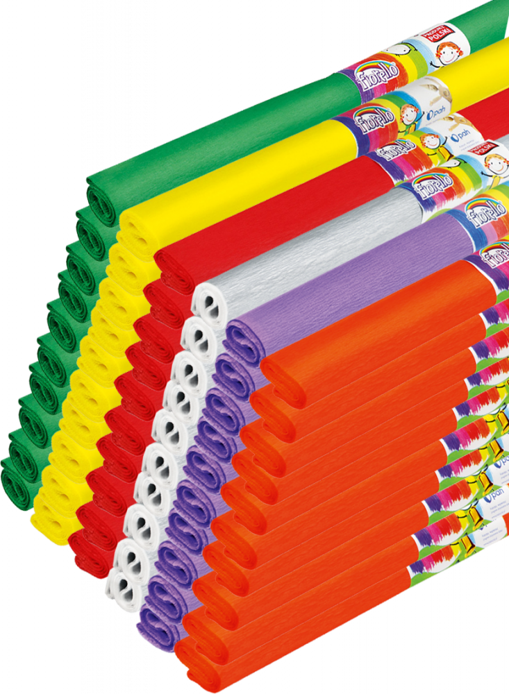 Zestaw: Bibuła marszczona Fiorello, 200x50cm, 60 sztuk, mix kolorów