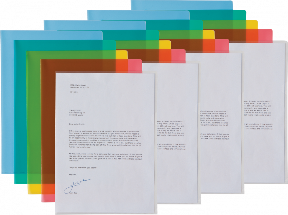 4x Ofertówki groszkowe Viking, "L", A4, 145μm, 25 sztuk, mix kolorów