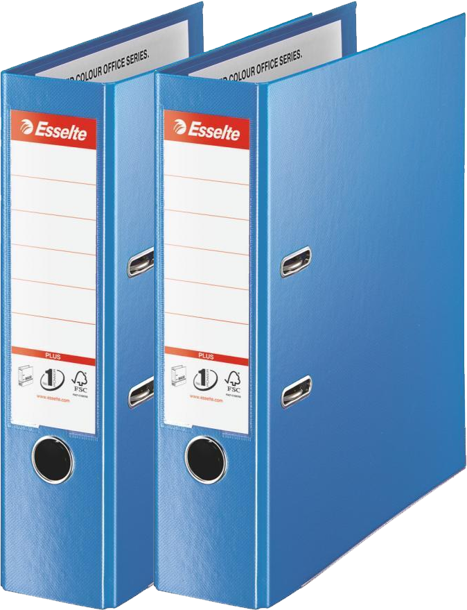 2x Segregator A4 Esselte No.1 Vivida Plus, 80mm, do 600 kartek niebieski