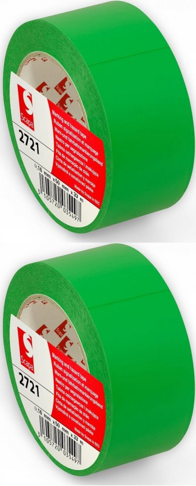 2x Taśma oznaczeniowa Scapa 2721, 50mm x 33m, zielony