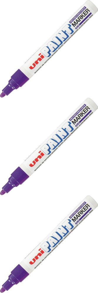 3x Marker olejowy UNI PX-20, okrągła, 2.2-2.8mm, fioletowy