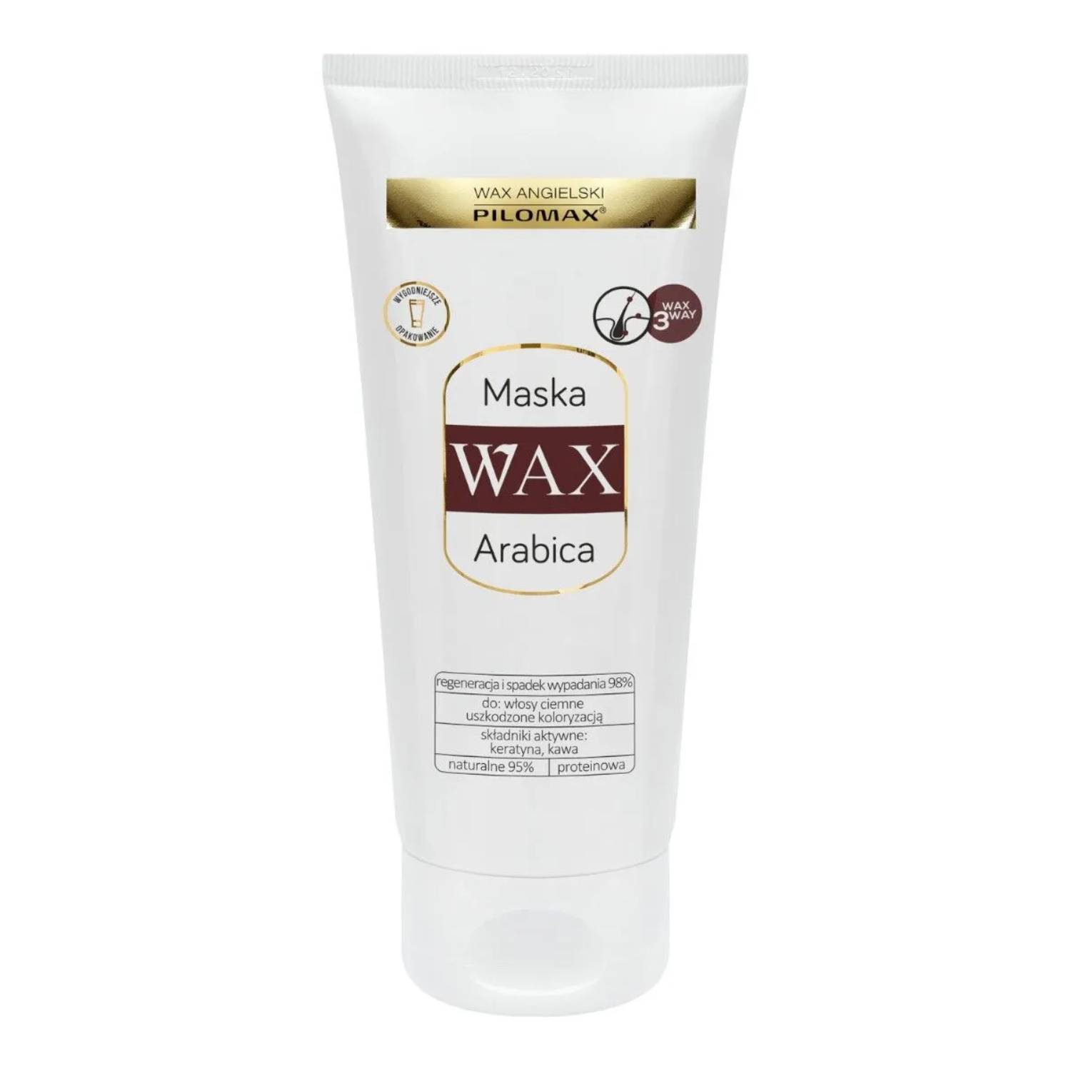 Pilomax wax arabica - wygładzająca maska do włosów ciemnych, 200 ml