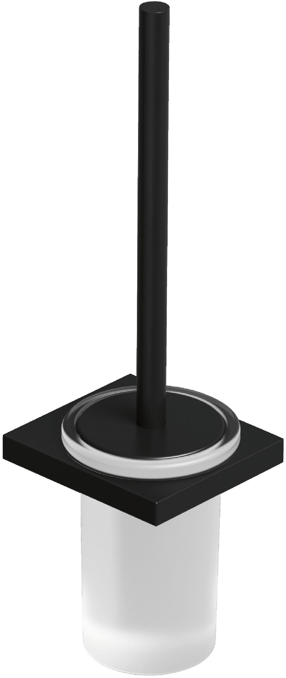 Kludi Vela C szczotka toaletowa z rączką ścienna czarny mat 3197439