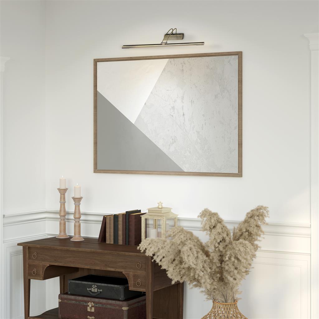 Searchlight Picture lights kinkiet 1x13W LED antyczny mosiądz 8343AB