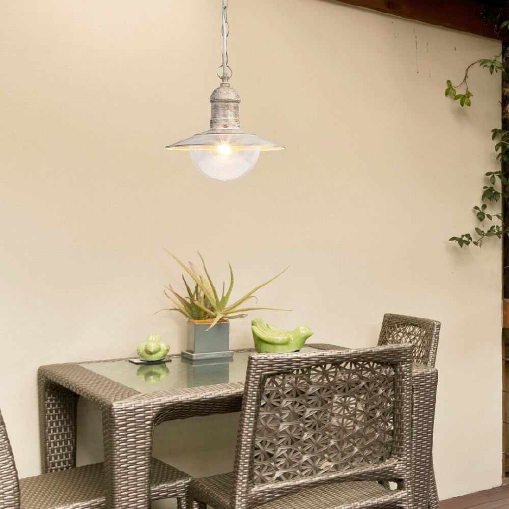 Rabalux Oslo lampa wisząca zewnętrzna 1x60 W biała 8740