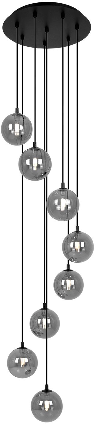 Kaja Dori lampa wisząca 8x10 W czarna-grafitowa K-5557