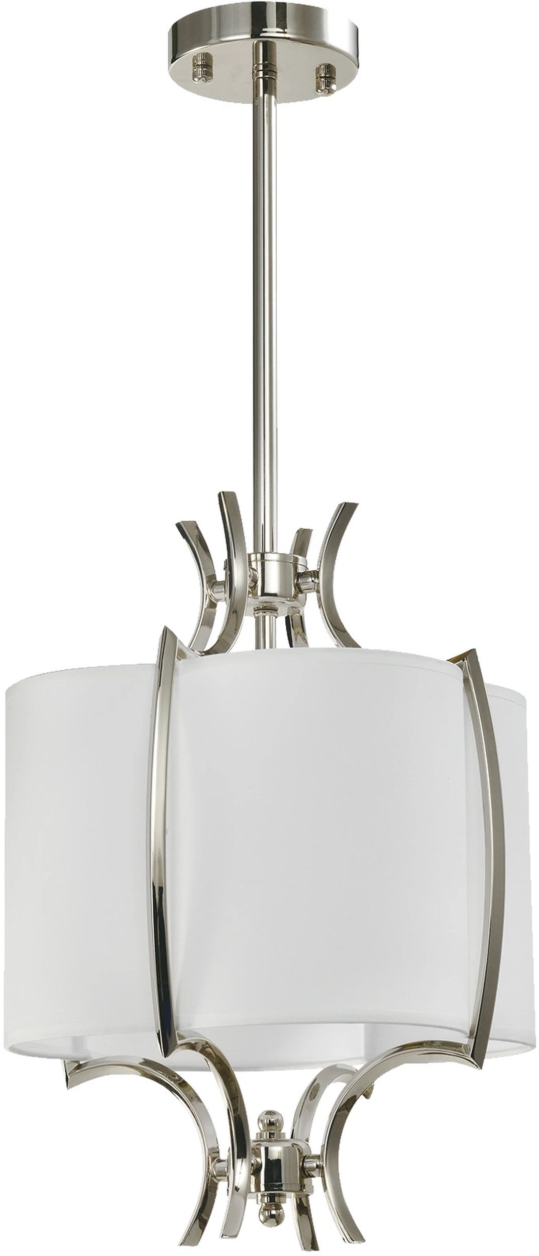 CosmoLight Faro lampa podsufitowa 1x40W nikiel/biały P01039NI-WH