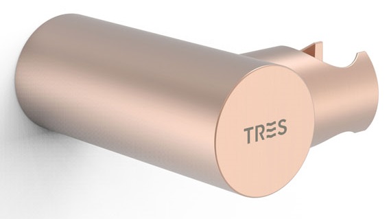 Tres Loft-Tres uchwyt prysznicowy matowe różowe złoto 24k 06183901OPM
