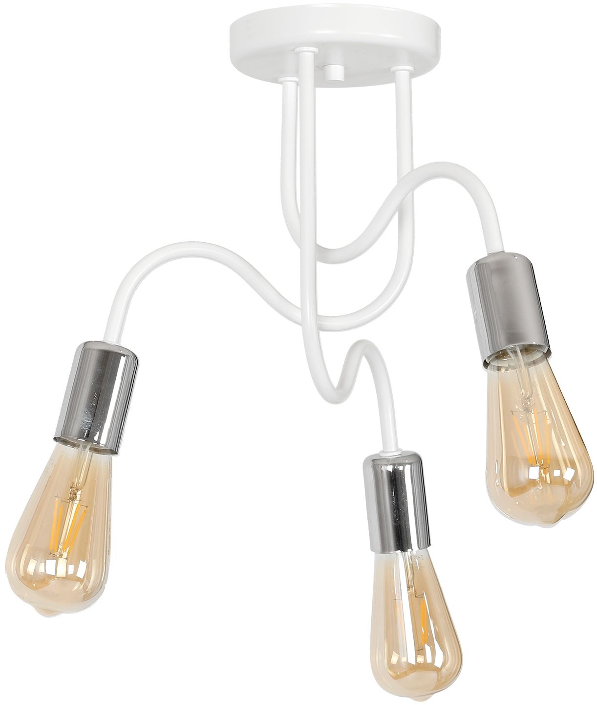 Luminex Dow lampa podsufitowa 3x60W biały/chrom 8074