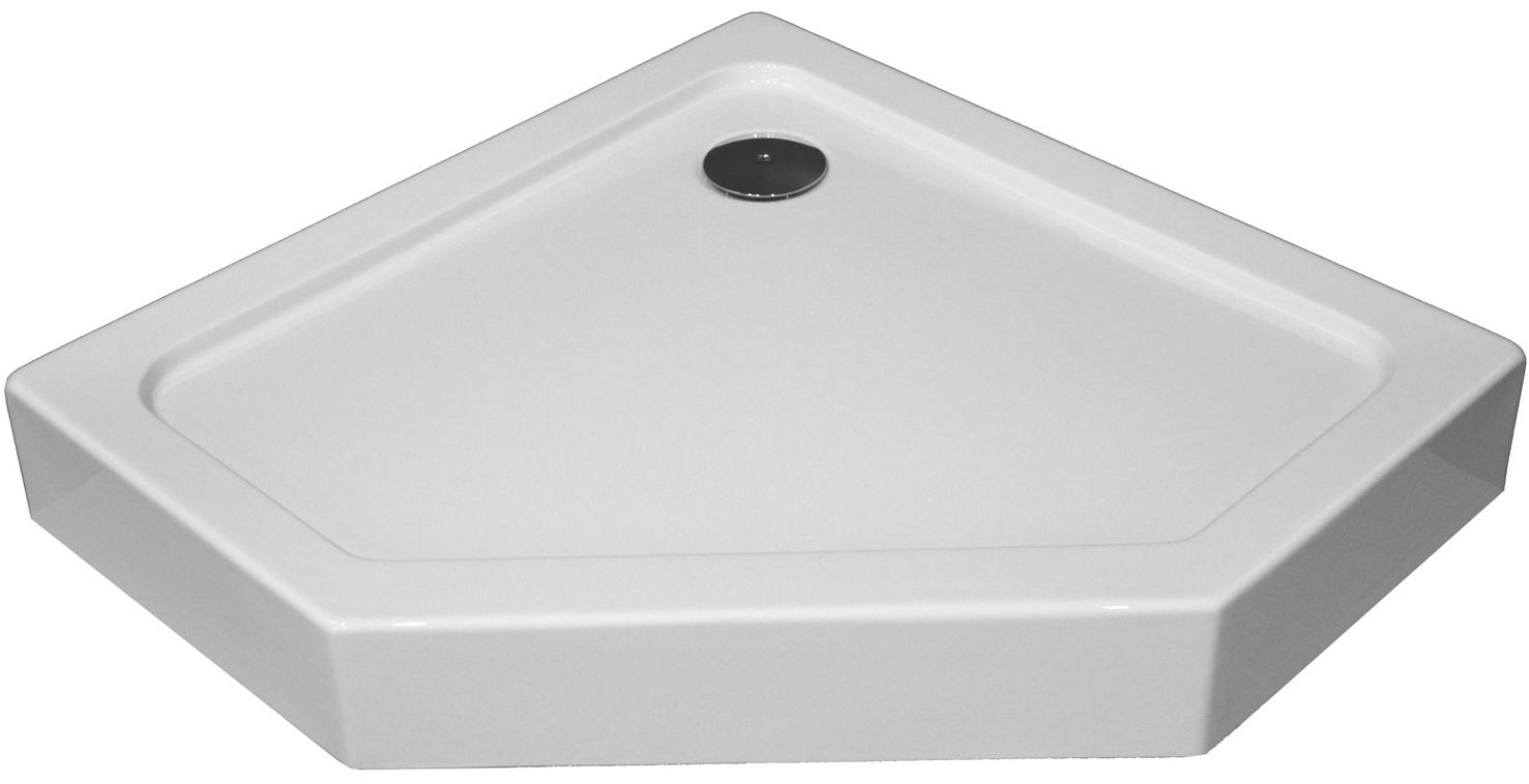 Sea-Horse brodzik 80x80 cm pięciokątny biały BKB023PK