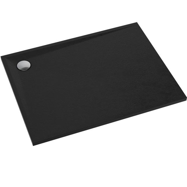 OMNIRES Brodzik prostokątny STONE 100x90x3 czarny mat STONE90-100BL