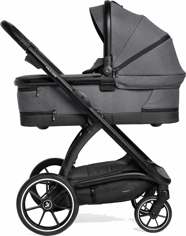 Muuvo Trick - uniwersalny wózek głęboko-spacerowy 2 w 1-Iron Graphite