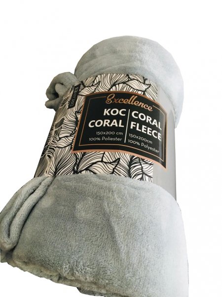 Koc z mikrofibry CORAL 150x200 wz. FLEECE201003