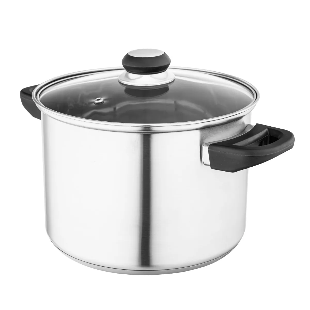 Garnek wysoki ze stali nierdzewnej z pokrywką szklaną Altom Design Emilio 5,6 l - do gotowania zupy Hipokratesa