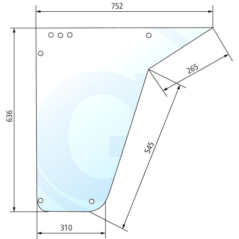 Szyba drzwi dolna Deutz 07 520751