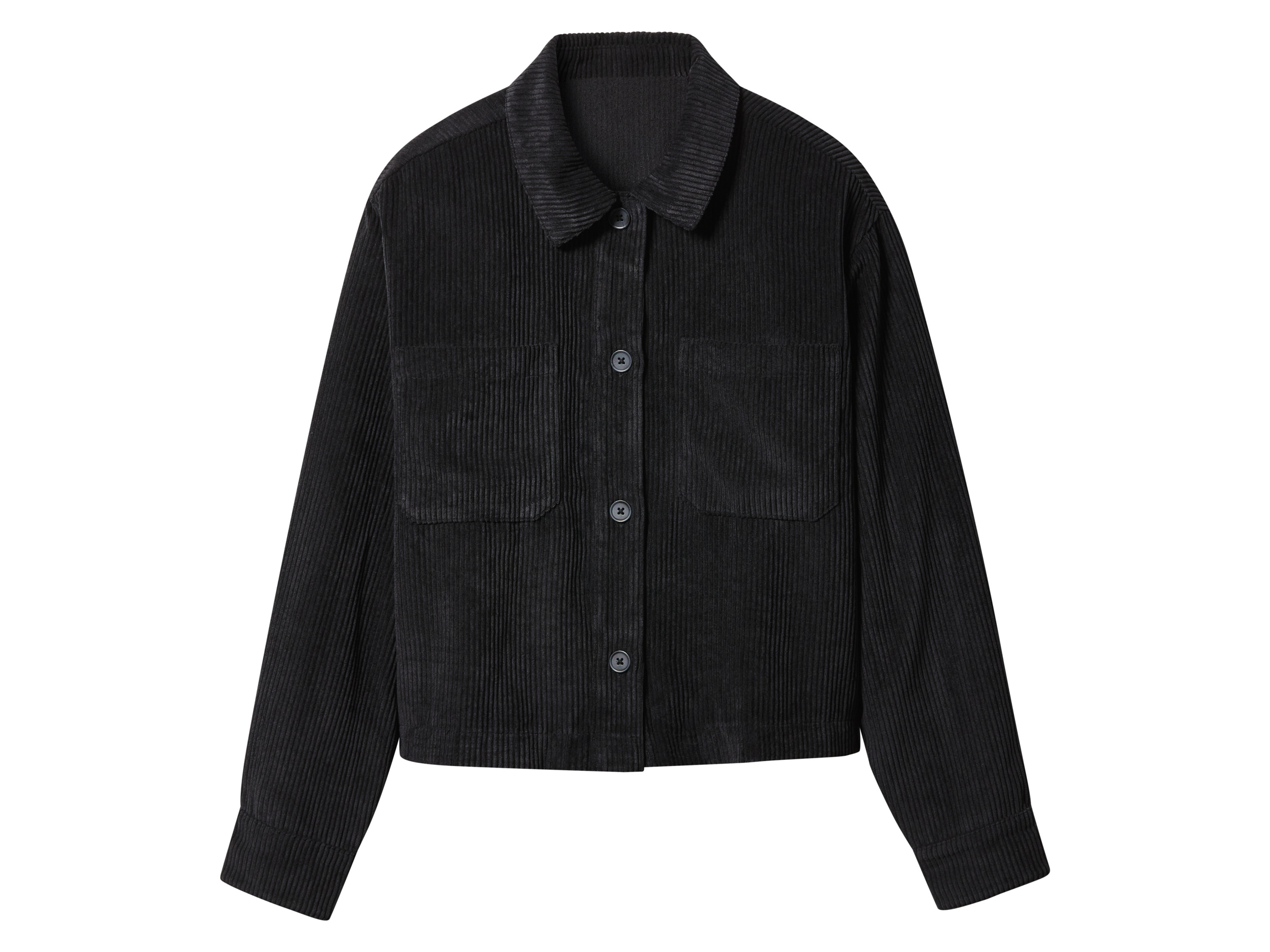 esmara Koszula sztruksowa damska Czarny, S36/38