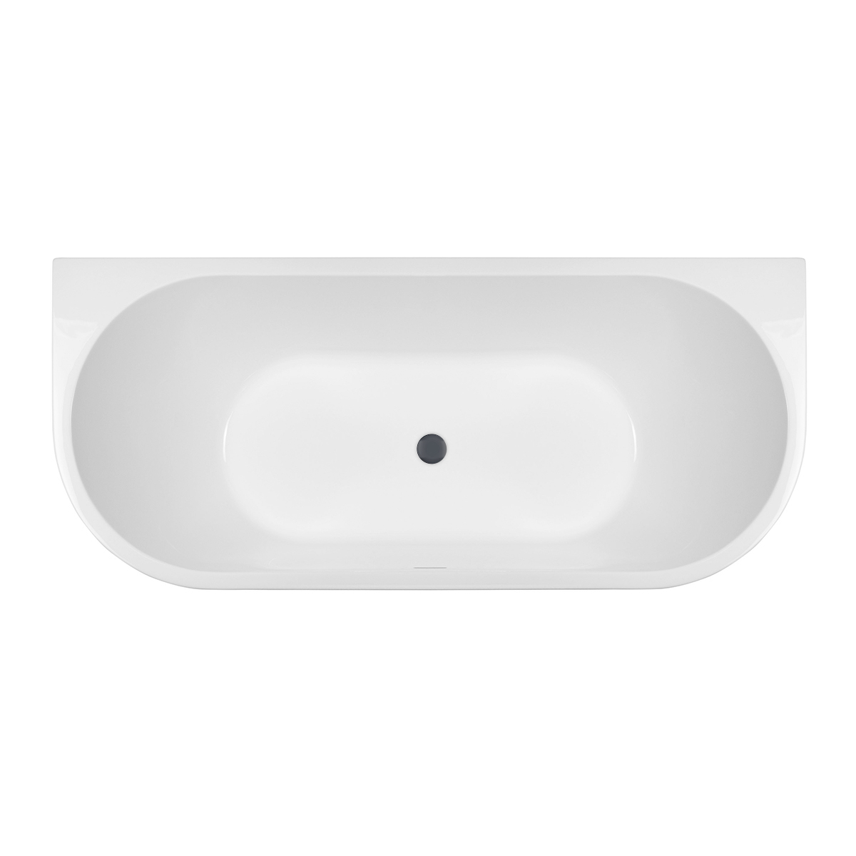 Darmowa Dostawa - Wanna przyścienna 170x75 cm owalna biała Oltens Begna abset6789