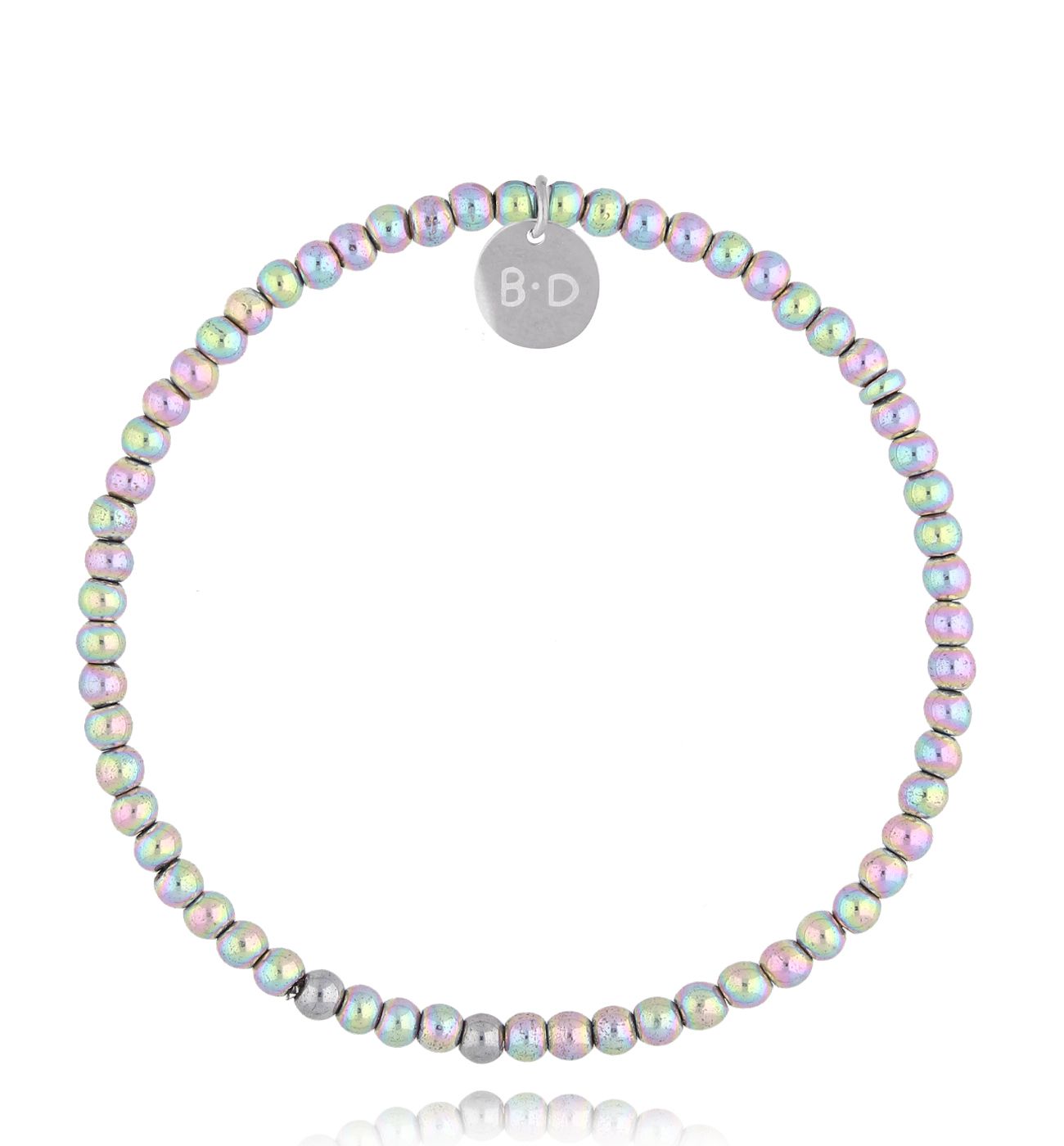 Bransoletka srebrno fioletowa z hematytami Flussio BTW2633