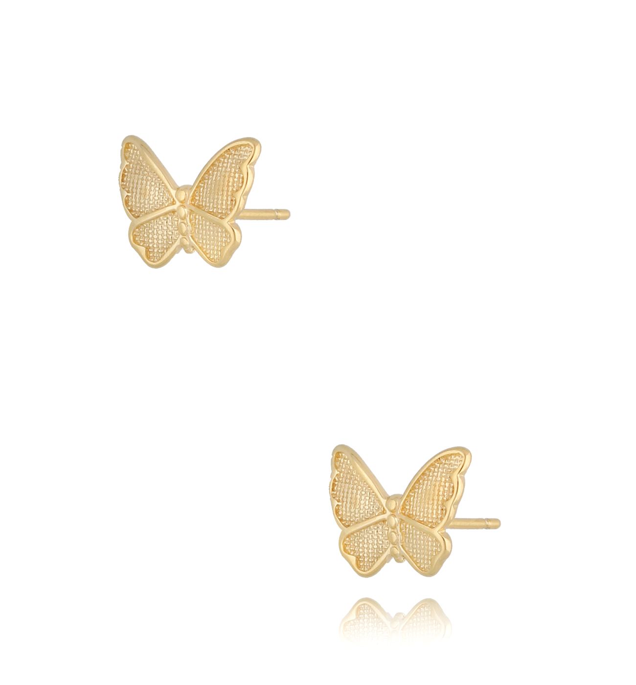Kolczyki złote z motylem Geppi - By Dziubeka