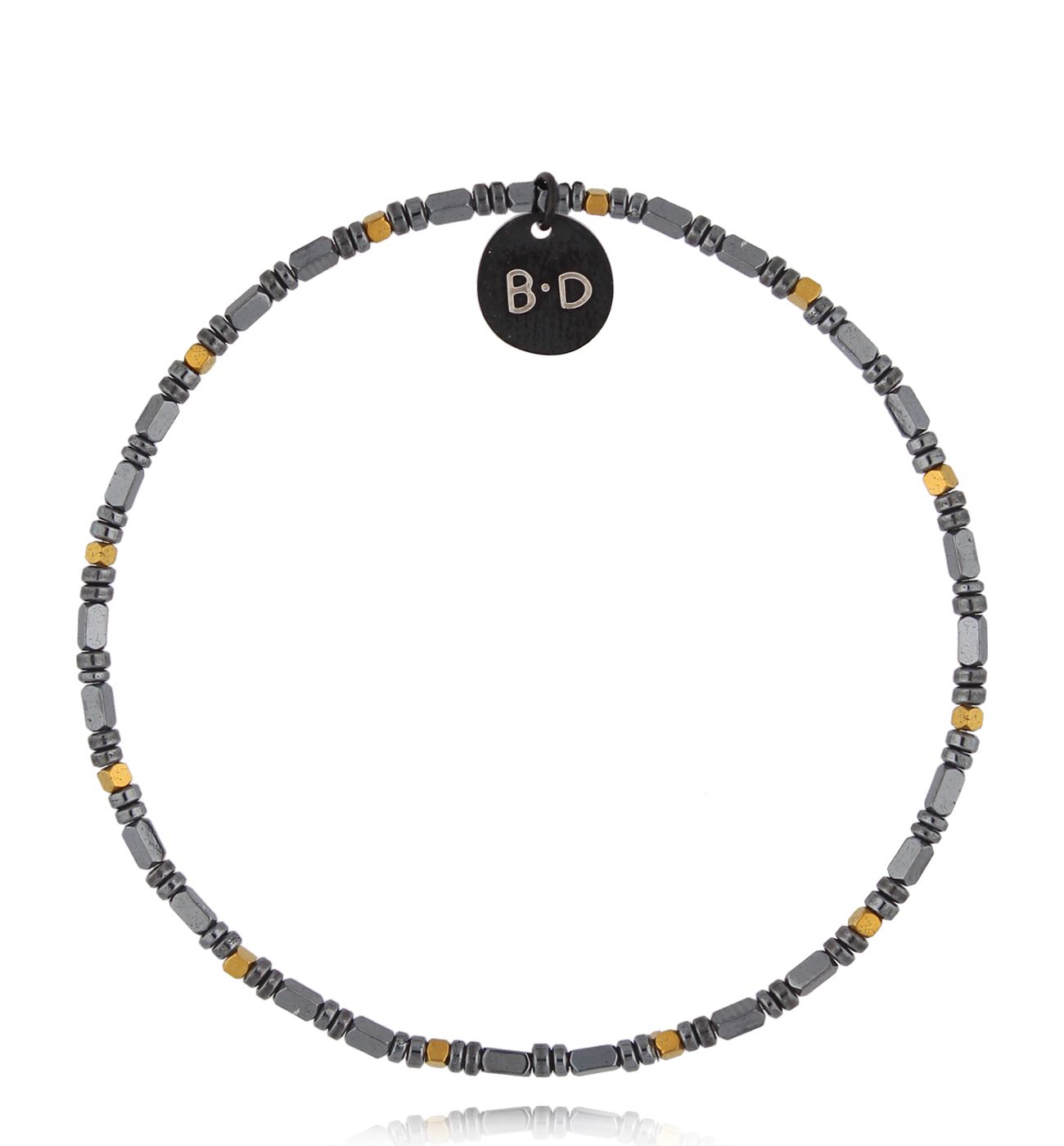 Bransoletka stalowa z hematytami Nano BTW2417