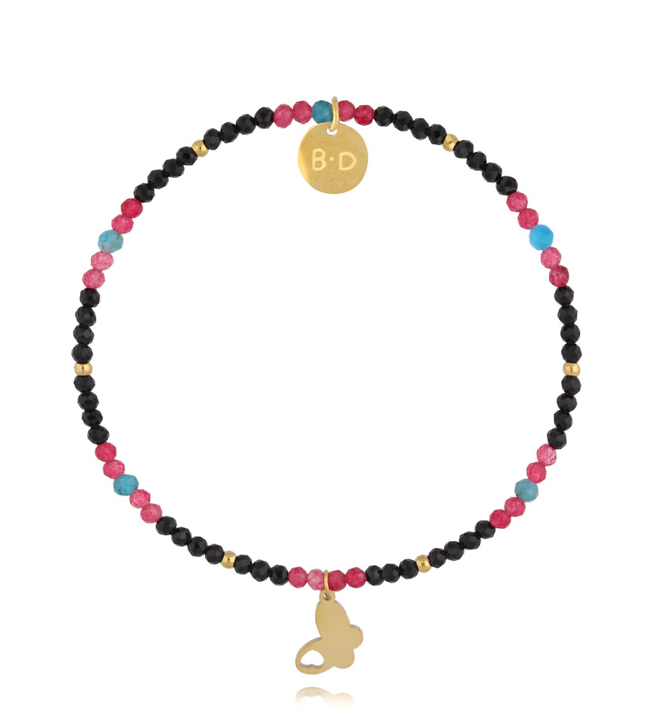 Bransoletka z turmalinami i jadeitami BTW3089