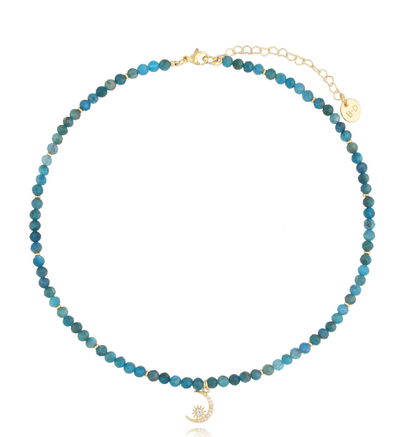 Naszyjnik z apatytami i księżycem Wenche - By Dziubeka