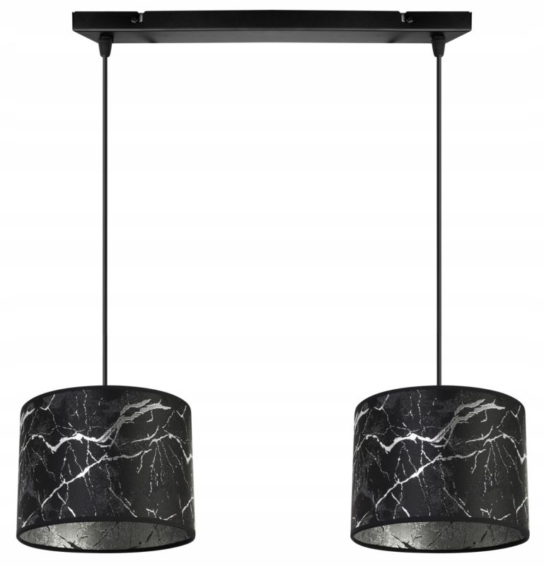Lampa sufitowa wisząca Light Home LH Werona 2x E27 60W czarny/srebrny 1szt.