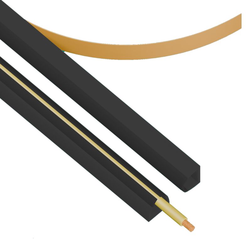 Kanał elektroinstalacyjny AKS Zielonka LSM na taśmę 8 x 9 mm 1,15 m czarny